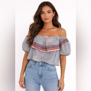 NWOT Lemlem REVOLVE Off The Shoulders Top Size S